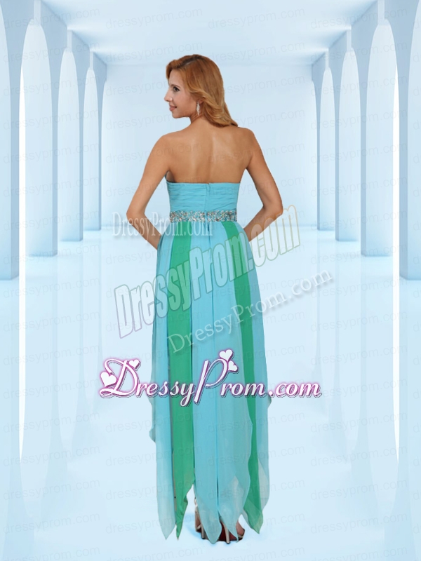 Cool Empire Beading Sweetheart Chiffon Asymmetrical Prom Dress