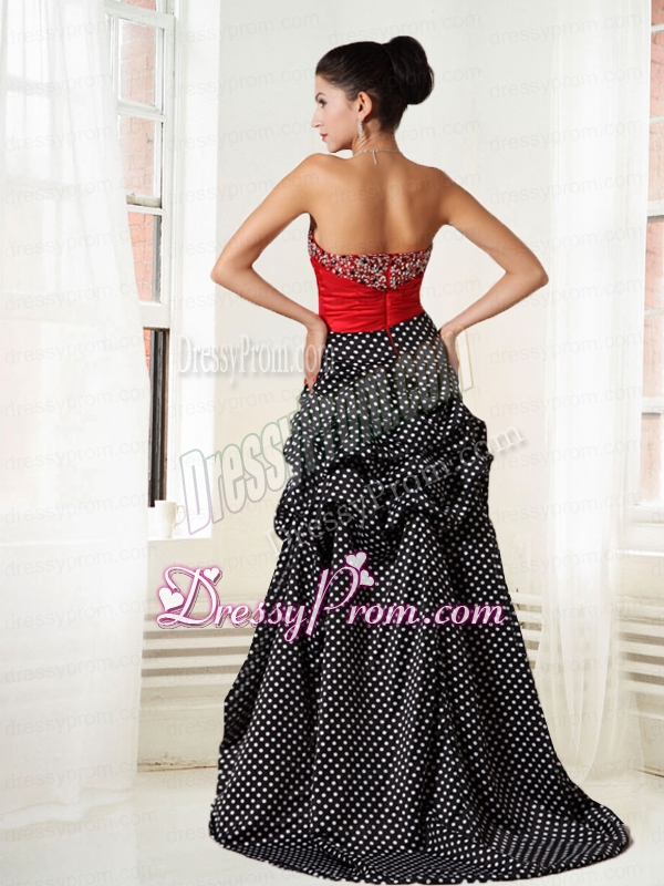 2015 Colorful Strapless Beading A Line High Low Prom Dress