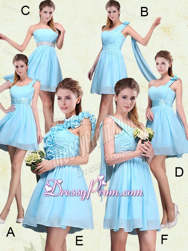 Strapless A Line Ruching Sequins Chiffon Dama Dresses