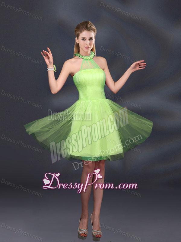 Beautiful Lilac A Line Appliques Dama Dresses with Halter