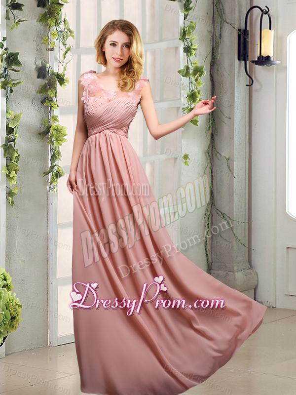 Scoop Empire Ruching 2015 Decent Dama Dresses