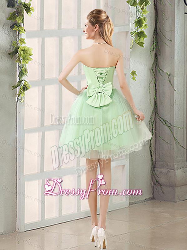 The Most Popular Strapless A Line Dama Dress with Lace Up