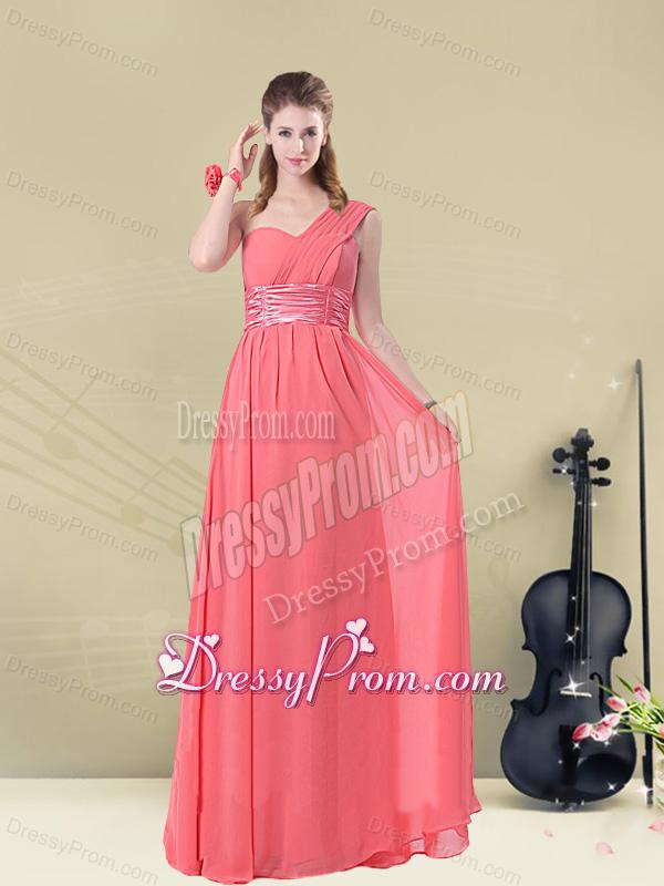 Exquisite Watermelon Dama Dresses with Ruch and Beading