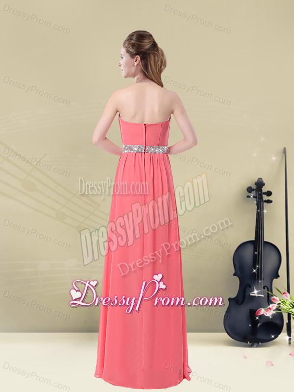 Brand New Strapless Beaded Dama Dresses Floor Length