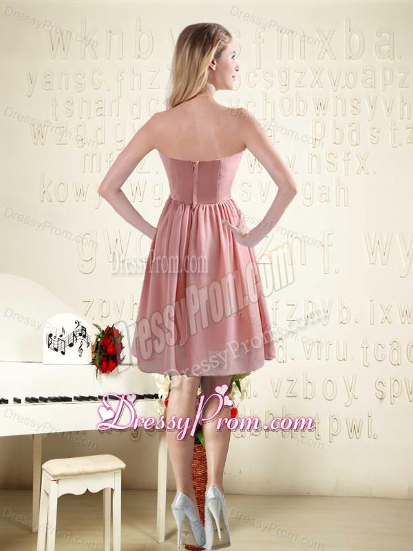 Fitted Sweetheart Empire Chiffon Dama Dresses with Ruching