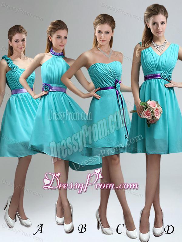 New Fashion High Neck Asymmetrical Multi-color Dama Dress