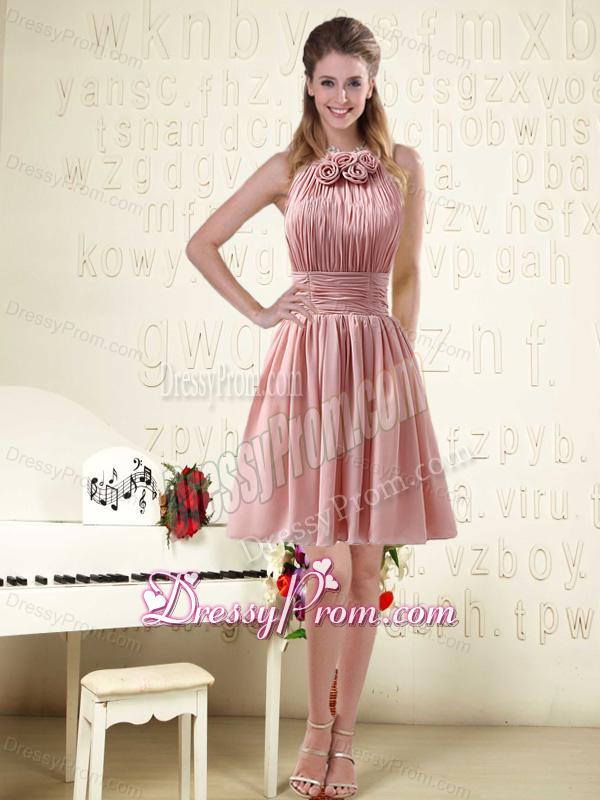 Romantic Sweetheart Empire Chiffon Dama Dresses with Ruching
