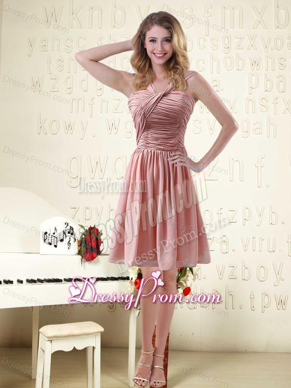 Romantic Sweetheart Empire Chiffon Dama Dresses with Ruching