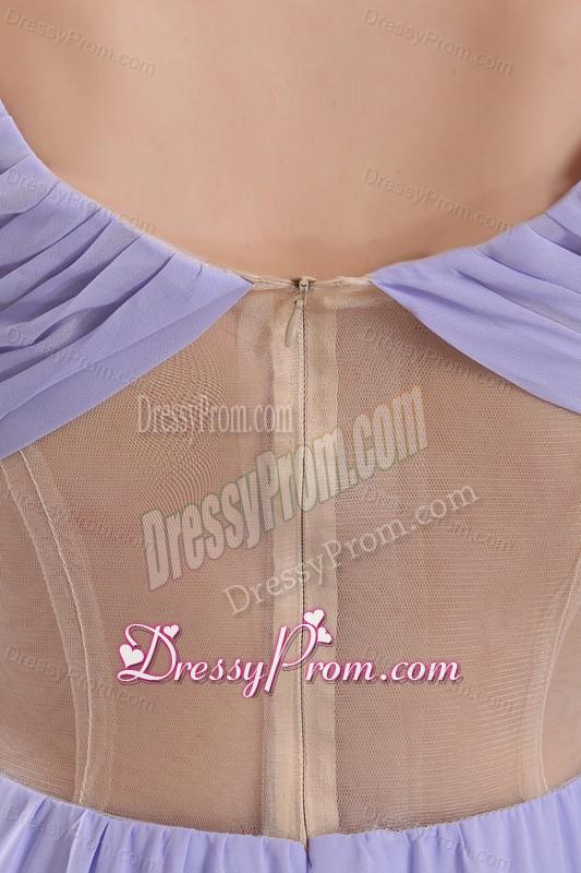 Simple Sweetheart Floor-length Empire Chiffon Ruche Prom Dress in Olive Green