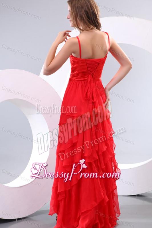 Light Blue V-neck Beading and High Silt Prom Dress in Chiffon