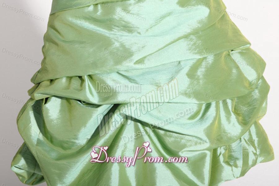 Apple Green Sweetheart Prom Dress with Beading and Ruching