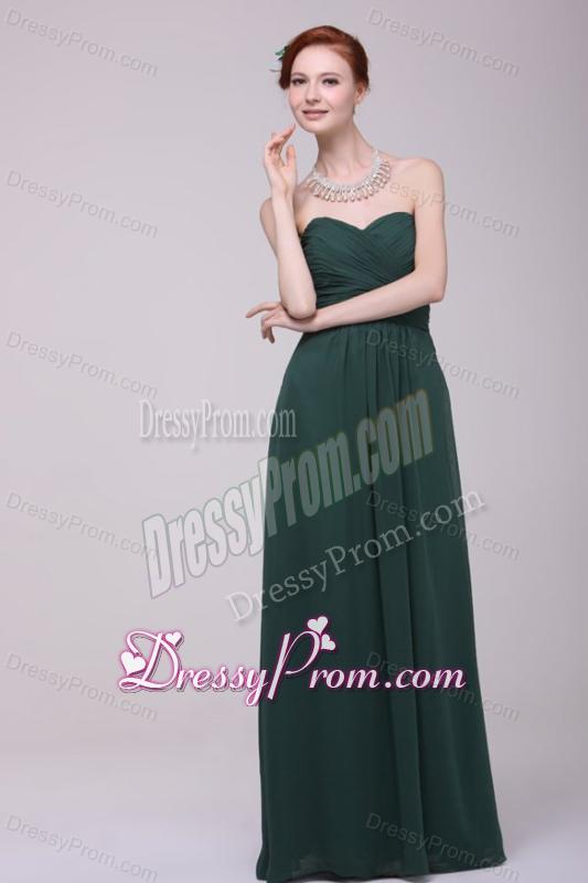 Sweetheart Chiffon Empire Ruche Floor-length Prom Dress for Cheap
