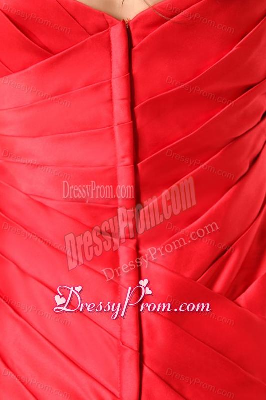 Sheath Wine Red Sweetheart Taffeta Beading Prom Dress for Girl