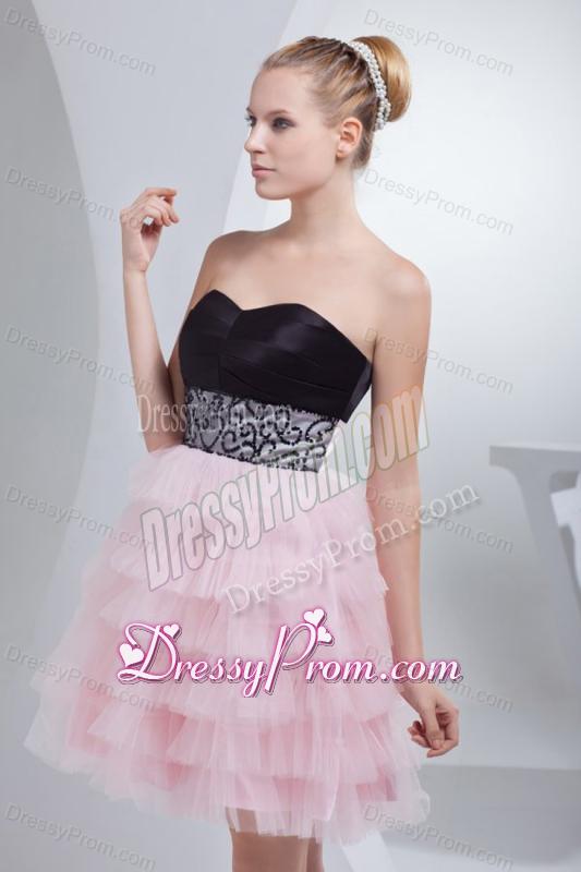 Sweetheart A-line Sweetheart Mini-length Beading Prom Dress with Side Zipper