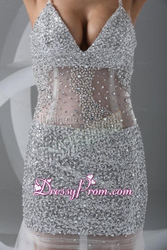 Sexy Mermaid Prom Dress with Spaghetti Straps Beading