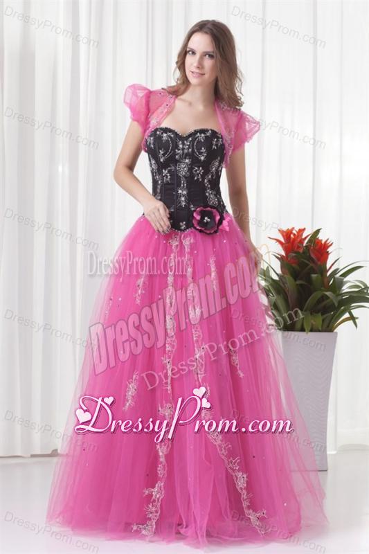 Princess Sweetheart Tulle Lace Up Beading Prom Dress in Pink