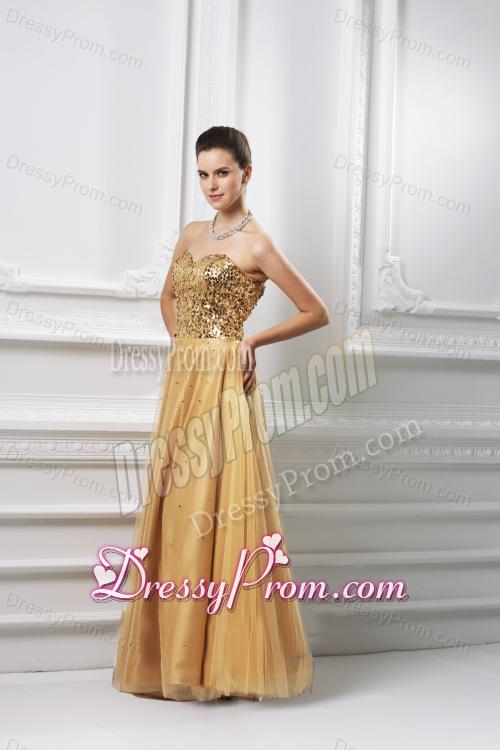 A-line Sweetheart Beading Organza Floor-length Prom Dress