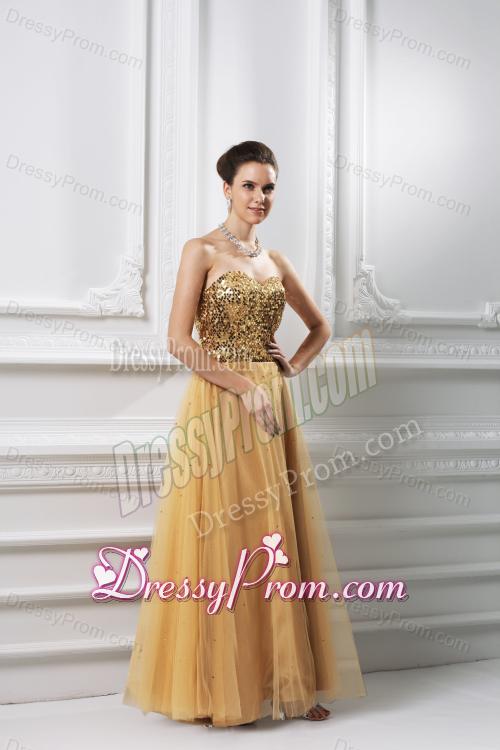 A-line Sweetheart Beading Organza Floor-length Prom Dress