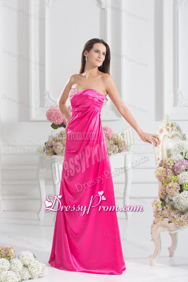 Sweetheart Empire Prom Dress with Beading and Ruching