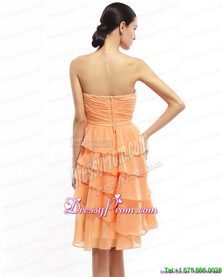 Vintage 2015 Strapless Short Prom Dresses with Ruching and Hand Made Flower