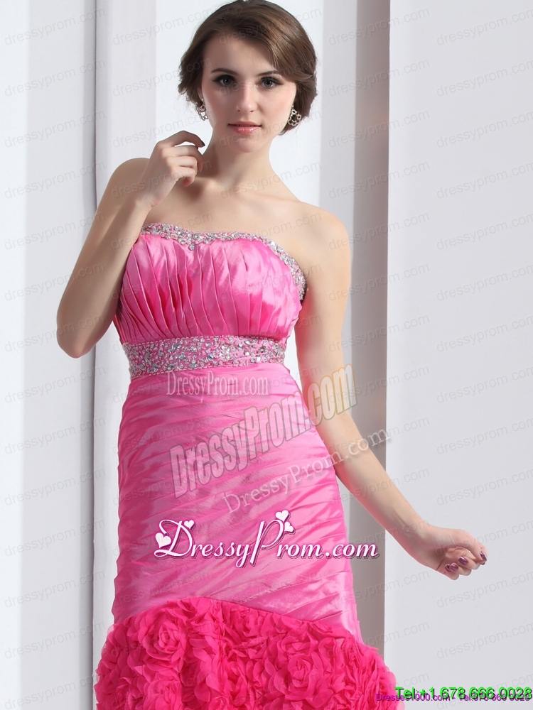 2015 Unique Wonderful Strapless Prom Dress with Ruching and Beading