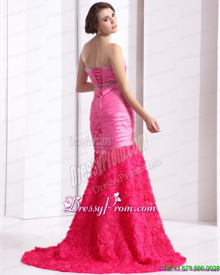 2015 Unique Wonderful Strapless Prom Dress with Ruching and Beading