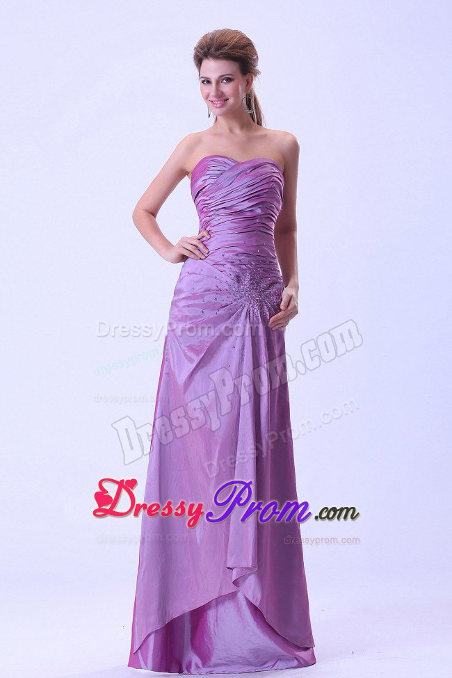 Taffeta Empire Sweetheart Lavender Junior Prom Dress A-line
