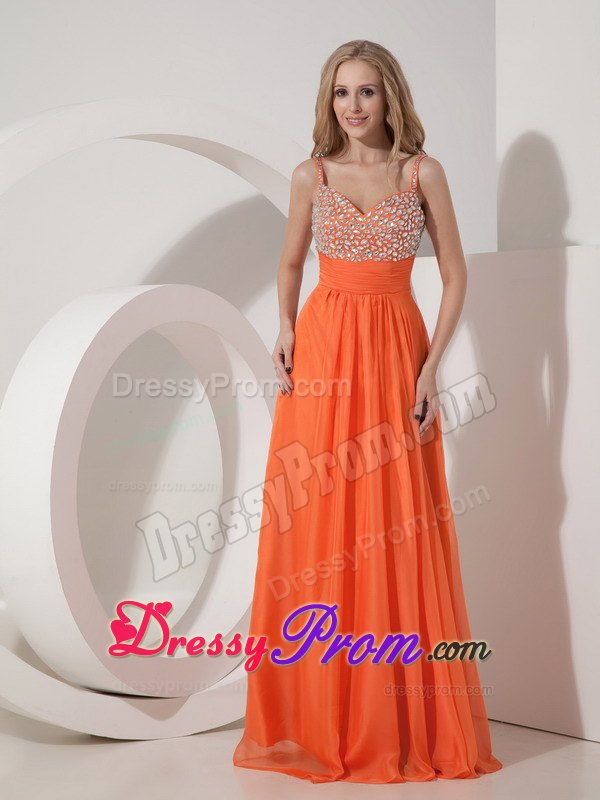 Fitted Chiffon Beaded Decorate Prom Dress Floor-length with Side Zipper