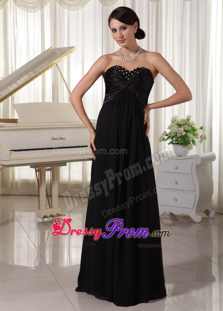 2014 Brush Train Sweetheart Empire Black Prom formal Dress