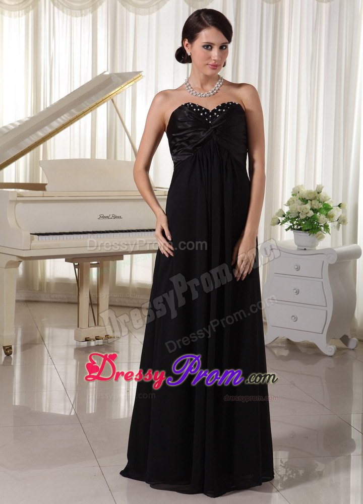 2014 Brush Train Sweetheart Empire Black Prom formal Dress