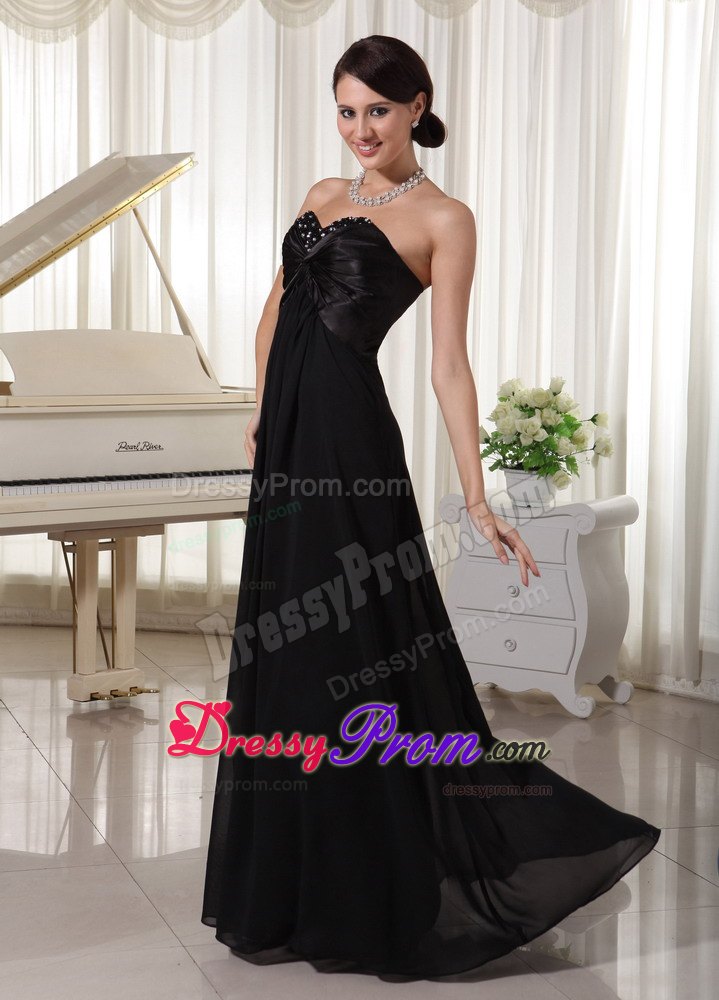 2014 Brush Train Sweetheart Empire Black Prom formal Dress
