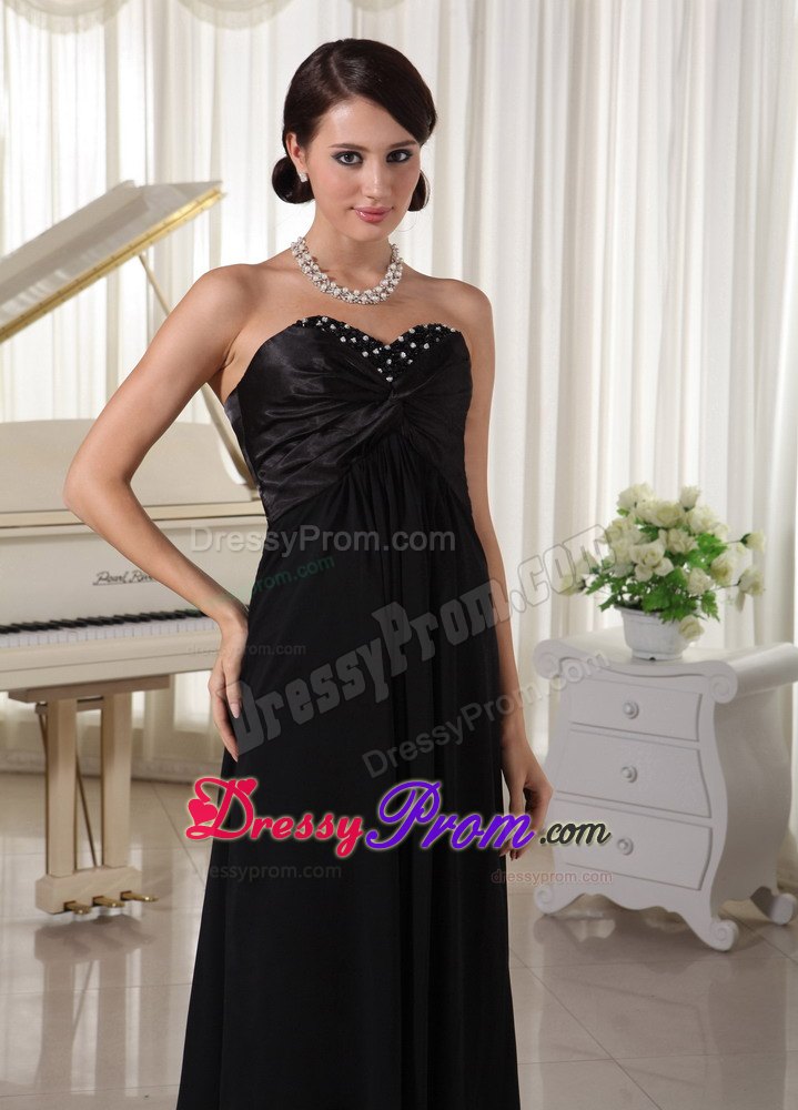2014 Brush Train Sweetheart Empire Black Prom formal Dress