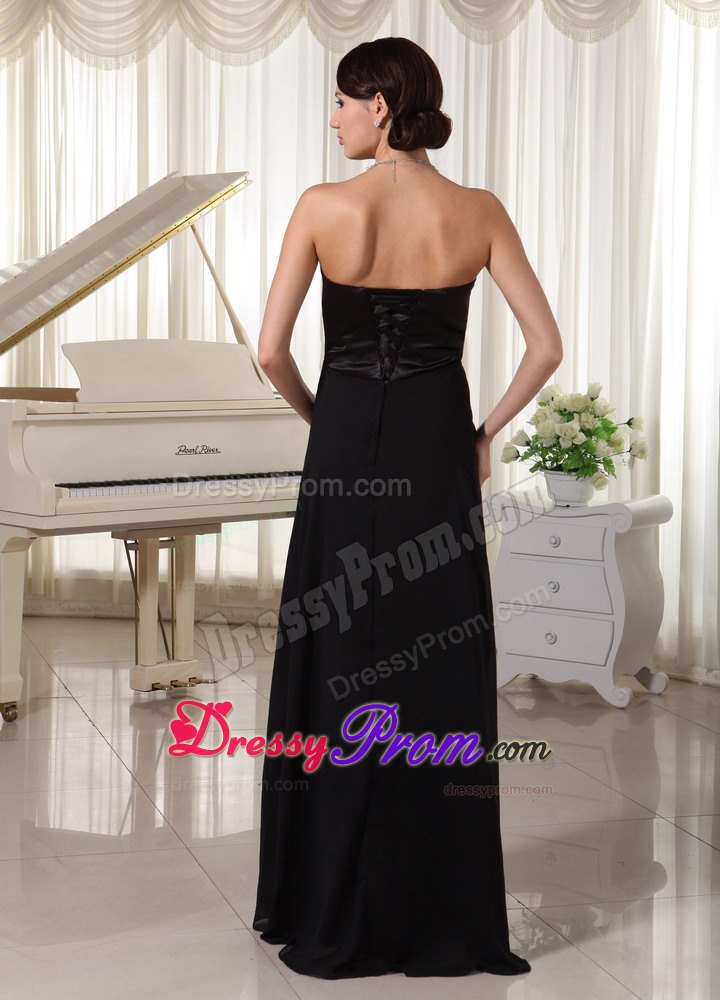 2014 Brush Train Sweetheart Empire Black Prom formal Dress