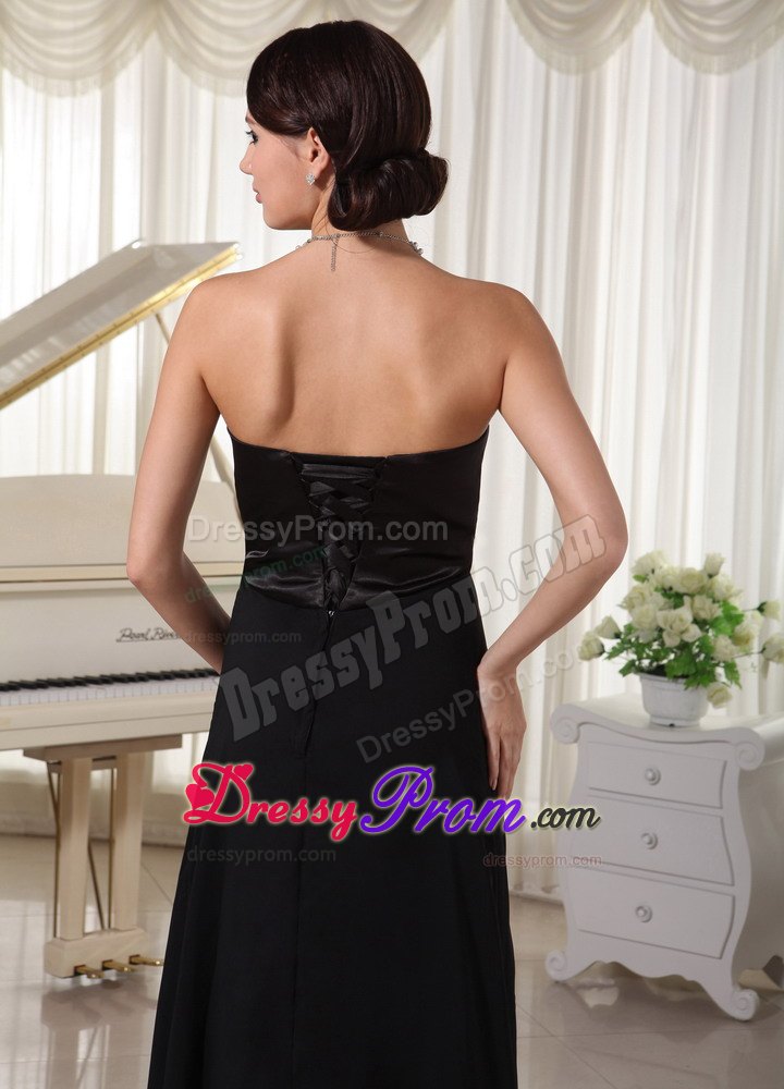 2014 Brush Train Sweetheart Empire Black Prom formal Dress