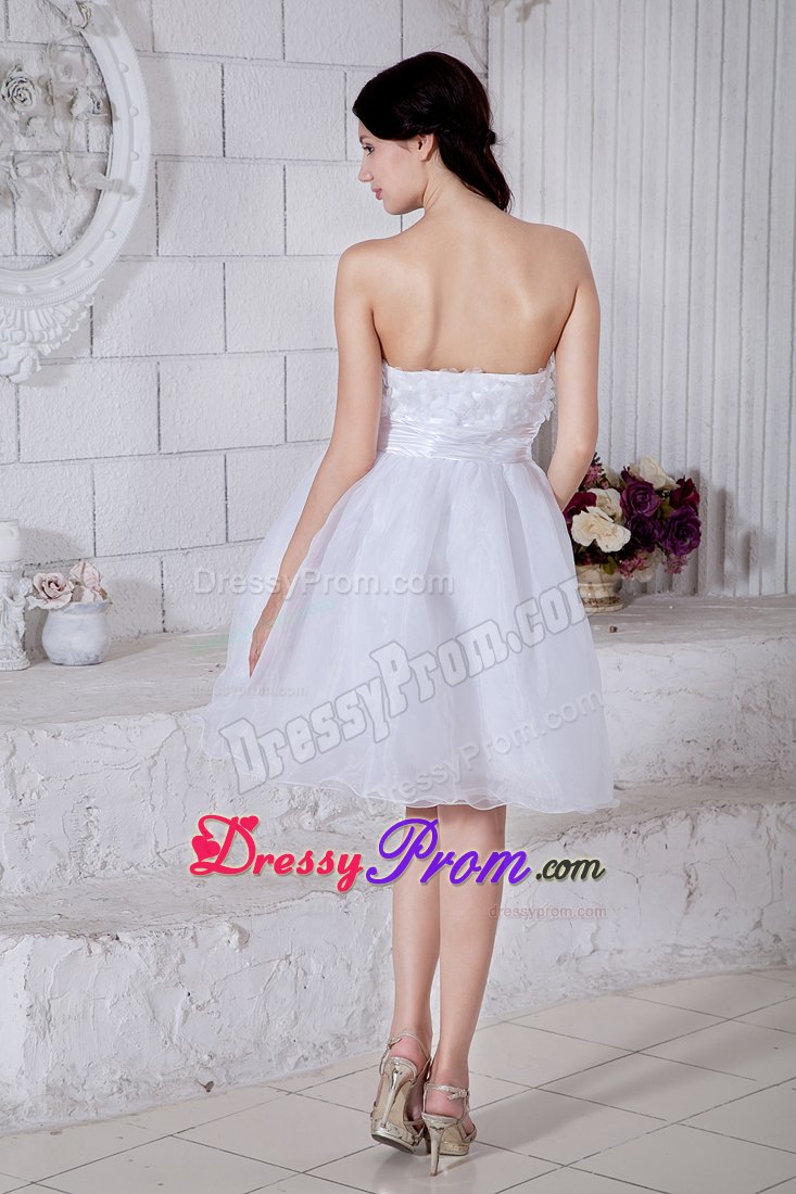 White Organza Prom Theme Dresses with Appliques in Livermore CA