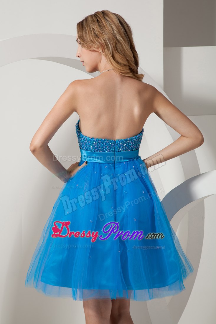 Laguna Niguel CA Blue Tulle Prom Theme Dress with Beading 2014