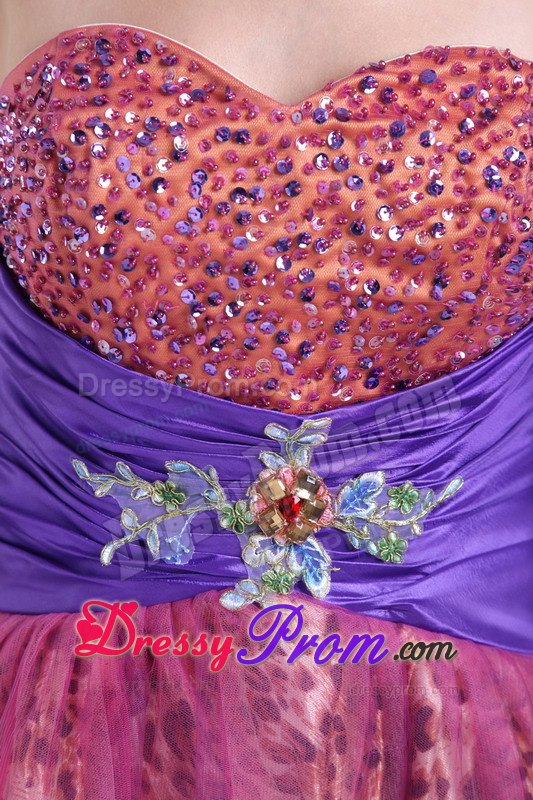 Chic 2013 Mini-length Prom Dress with Leopard Print