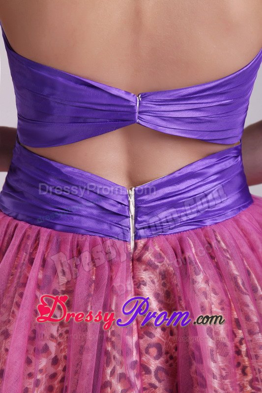 Chic 2013 Mini-length Prom Dress with Leopard Print