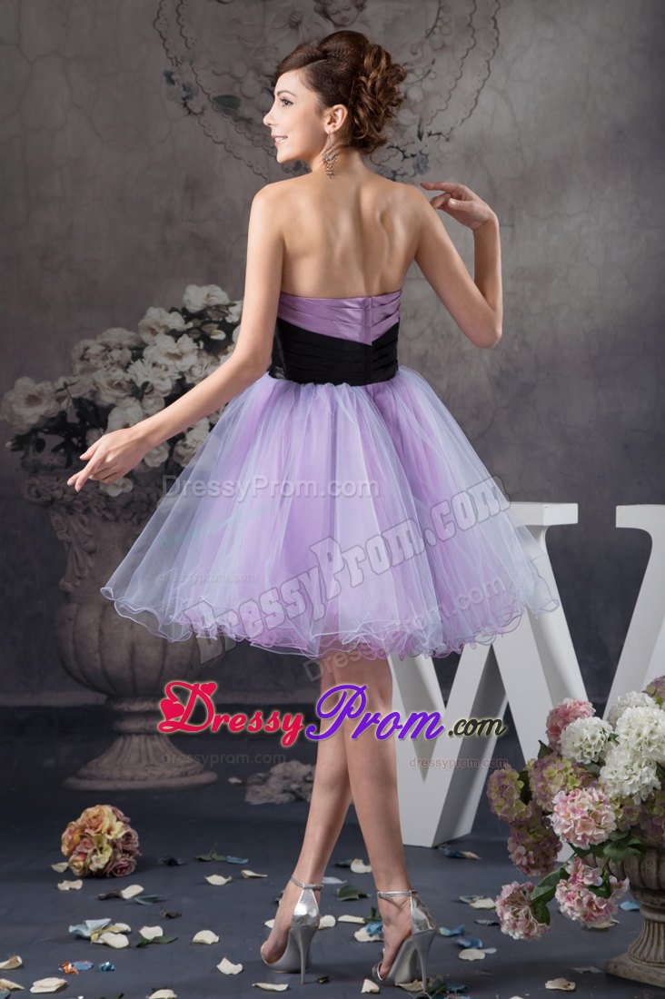 Mini-length Sweetheart Prom Dress with Black Belt for 2013