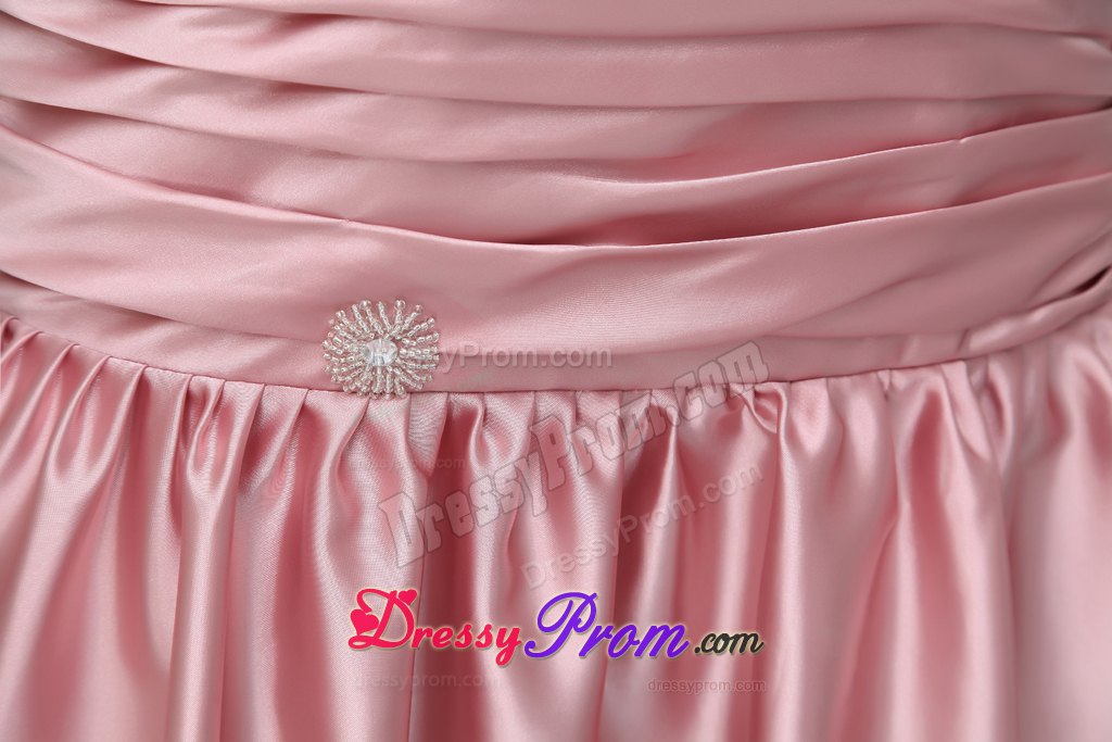 Pink High-low Prom Dress For 2013 with Spaghetti Straps