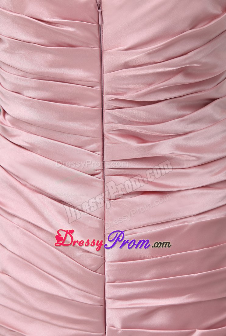 Pink High-low Prom Dress For 2013 with Spaghetti Straps
