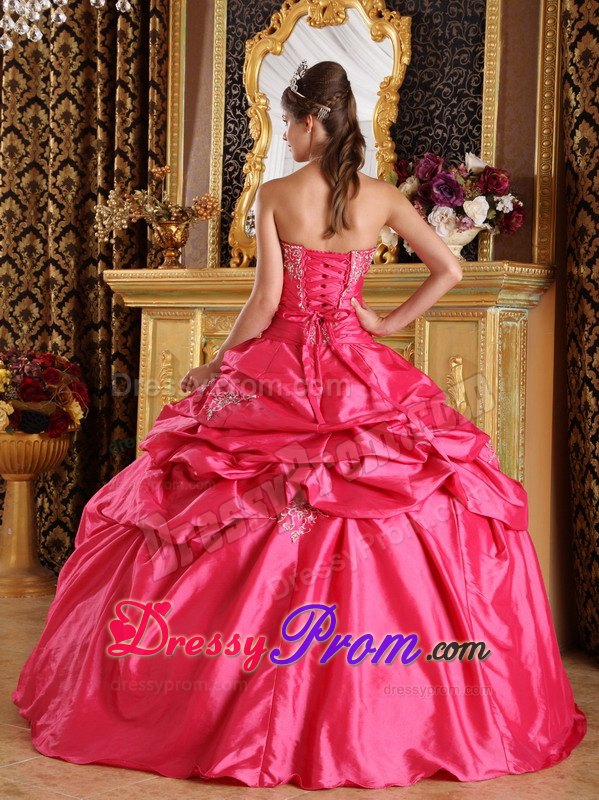 Trendy Strapless Ruching Sweet 16 Dresses with Appliques and Pick-ups