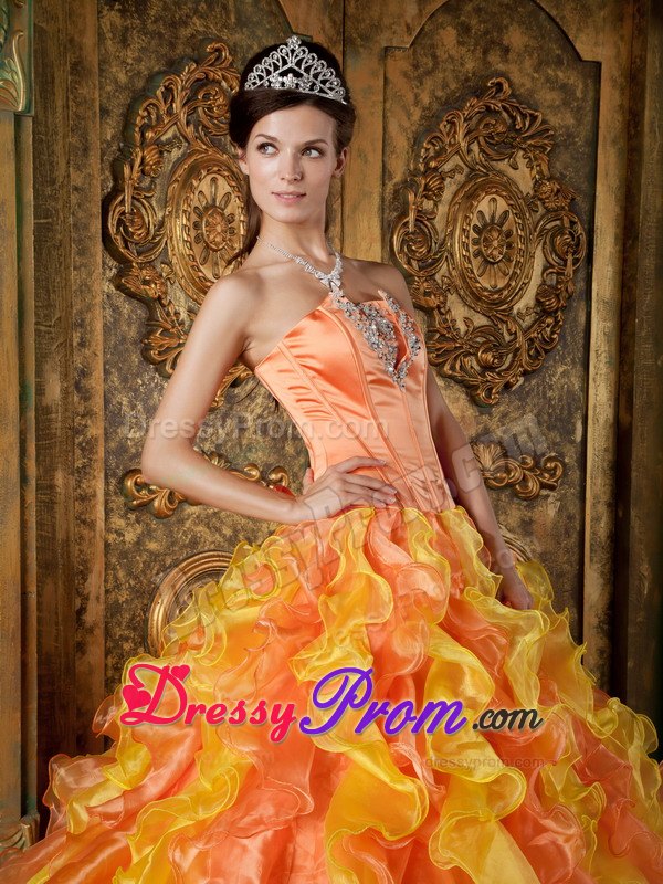 Beautiful Strapless Dress for Quinceanera Beading with Ruffled Layers