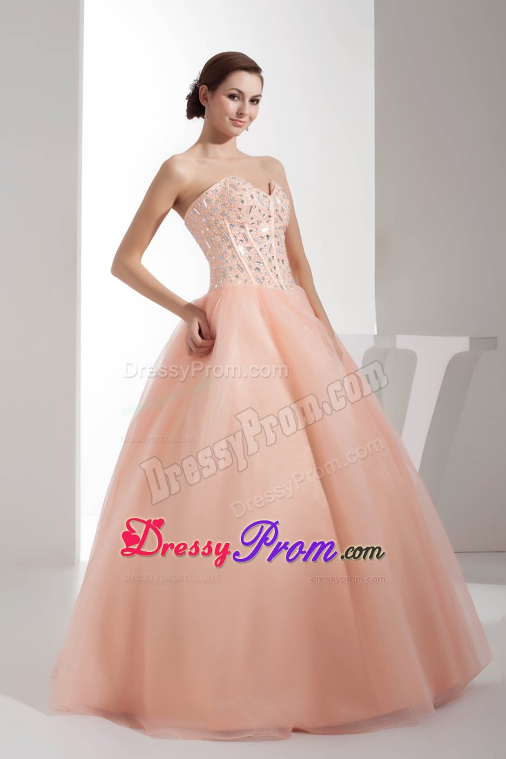 Sweetheart Beading Ball Gown Quinceanera Dress with Watermelon