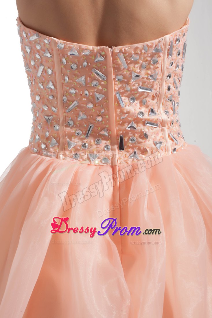 Sweetheart Beading Ball Gown Quinceanera Dress with Watermelon
