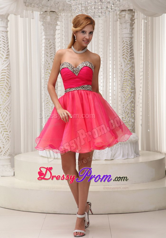 Beading Decorate A-line Short Prom Cocktail Dress Organza