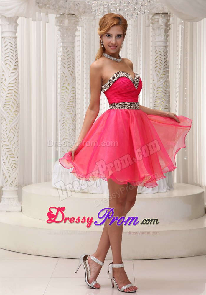 Beading Decorate A-line Short Prom Cocktail Dress Organza