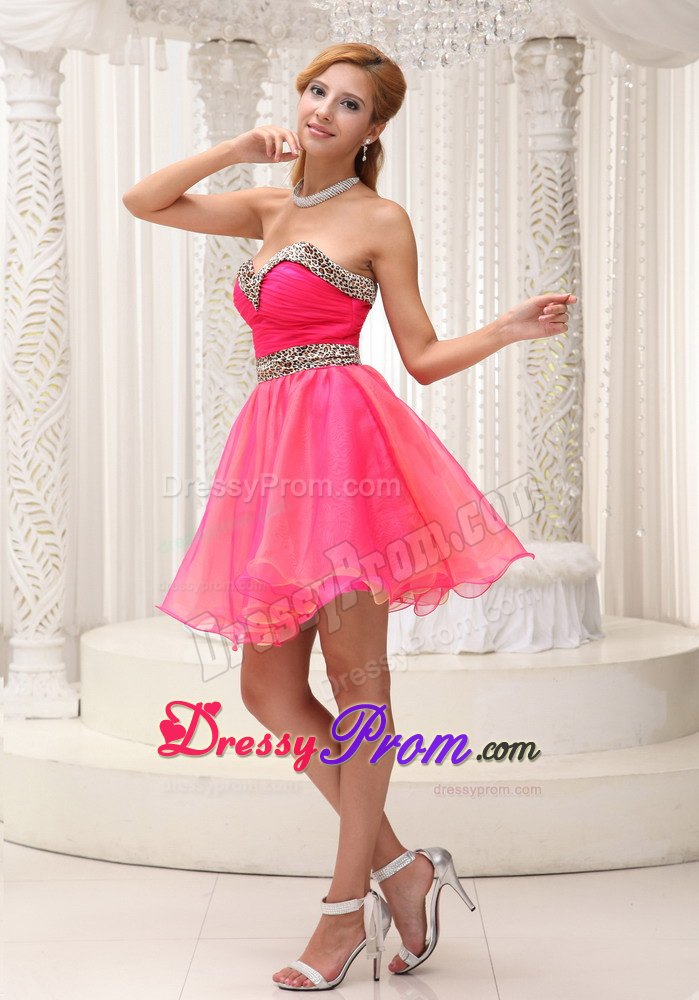 Beading Decorate A-line Short Prom Cocktail Dress Organza