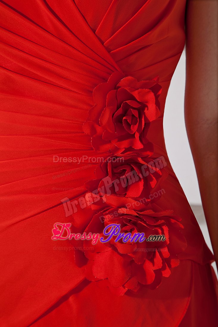 Sweetheart Knee-length Red Hand Flowers End Of Year Socials Dresses