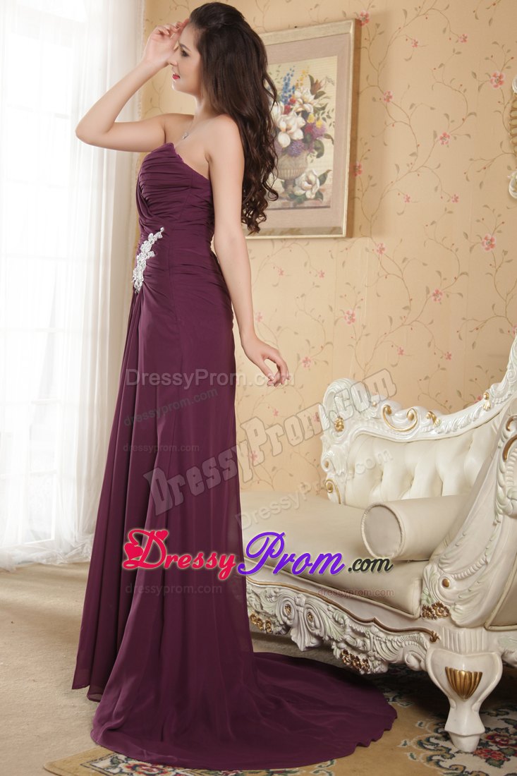 2013 Sweetheart Ruched Appliqued Prom Dress Colors to Choose